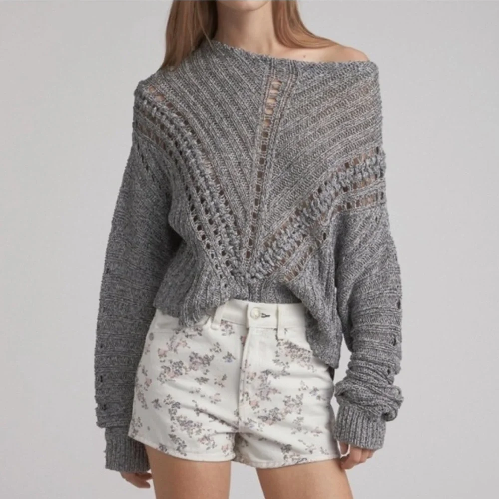 New! Rag & Bone Shorts JEAN Ellie Floral Print Denim Shorts in Micro Floral 26